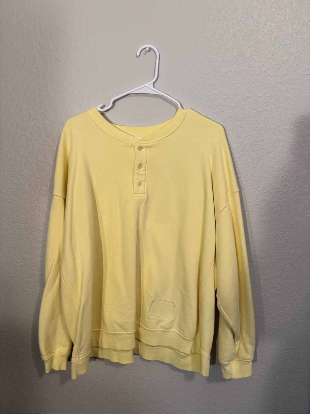 Daily Drills Yellow Henley Sweatshirt